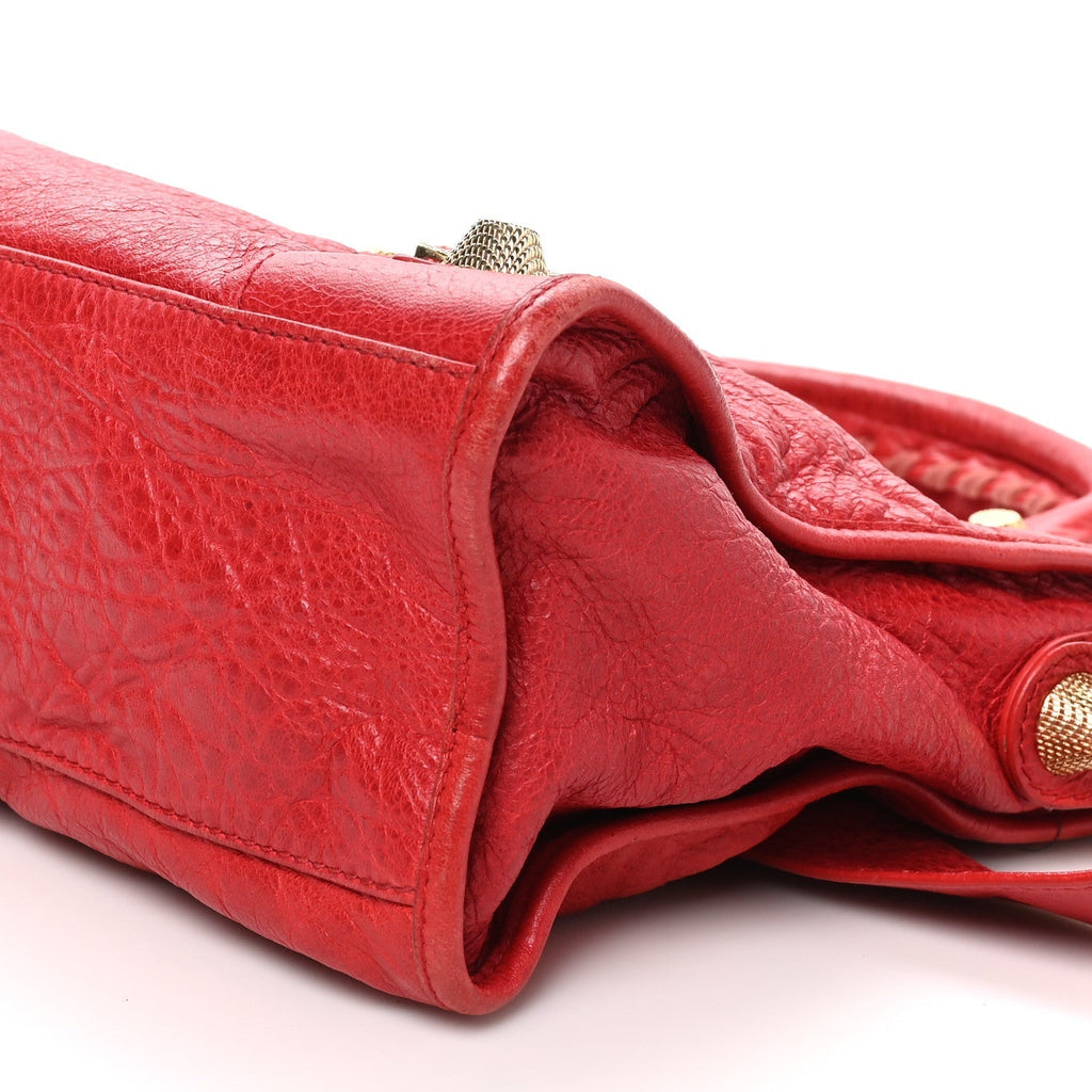 Balenciaga Agneau Giant 21 Gold City Rouge Coquelicot