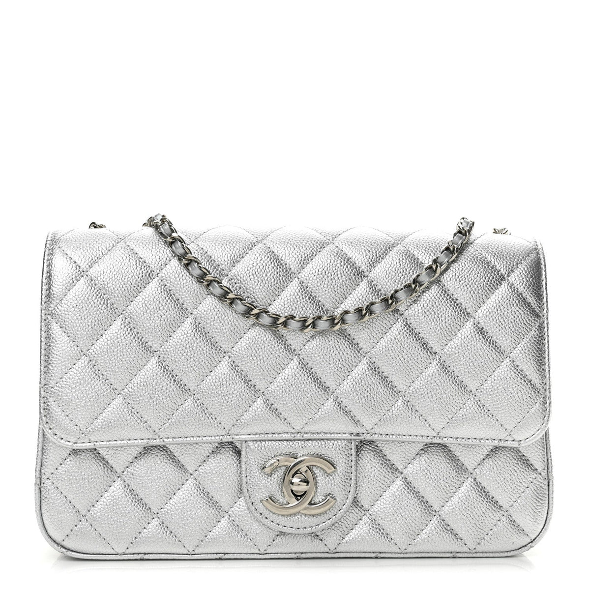 Medium Quilted Caviar Flap Shoulder Bag