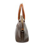 Vintage Saddle Flap Shoulder Bag Macadam Coated Canvas Small