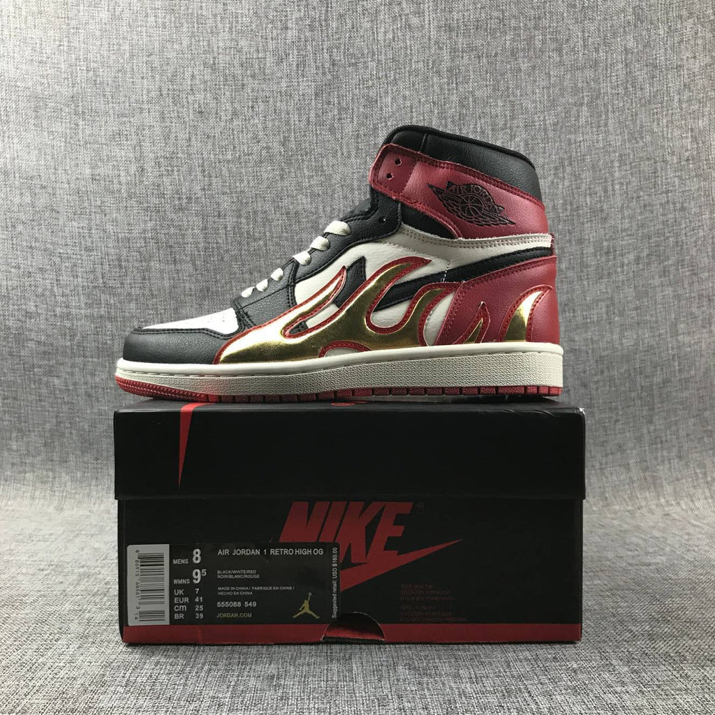 Air Jordan 1 Fire Bred Black Toe Limited AJ1 Classic