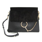 Faye Shoulder Bag Leather and Suede Medium