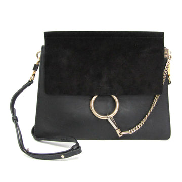 Faye Shoulder Bag Leather and Suede Medium