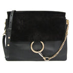 Faye Shoulder Bag Leather and Suede Medium
