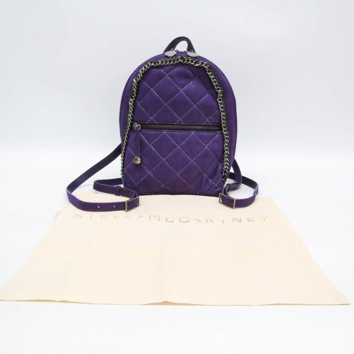 Falabella Front Zip Backpack Quilted Shaggy Deer Mini