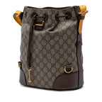 Neo Vintage Drawstring Bucket Backpack GG Coated Canvas Mini