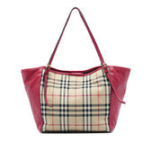 Canterbury Tote Horseferry Check Canvas and Leather Small