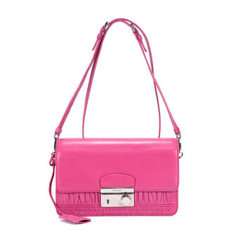 Sound Shoulder Bag Nappa Gaufre with Leather Small