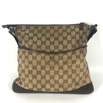 Zip Messenger Bag GG Canvas with Perforated Leather Medium