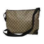 Zip Top Messenger Bag GG Coated Canvas Medium