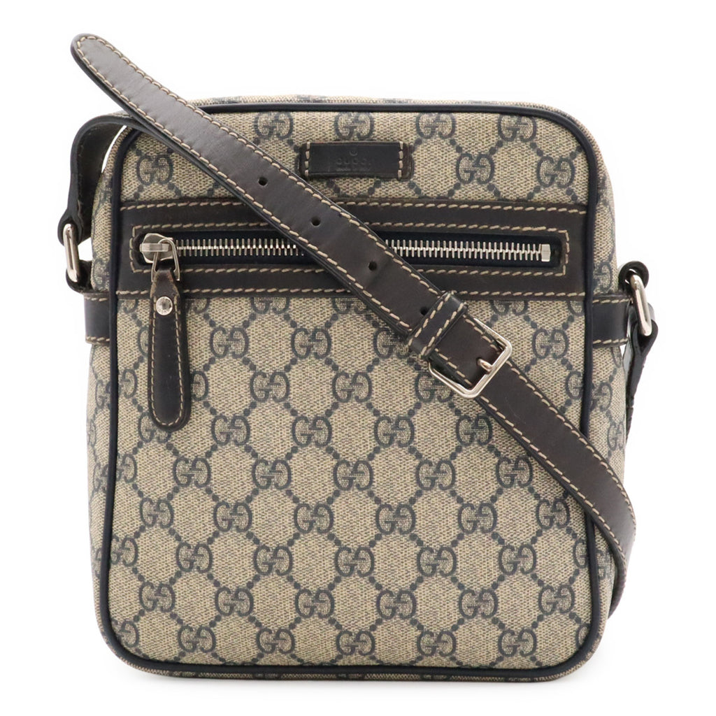 Front Zip Messenger GG Coated Canvas Small