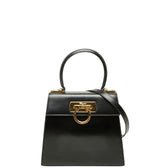 Gancini Convertible Top Handle Bag Leather Mini
