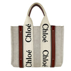 Woody Tote Canvas with Leather Small