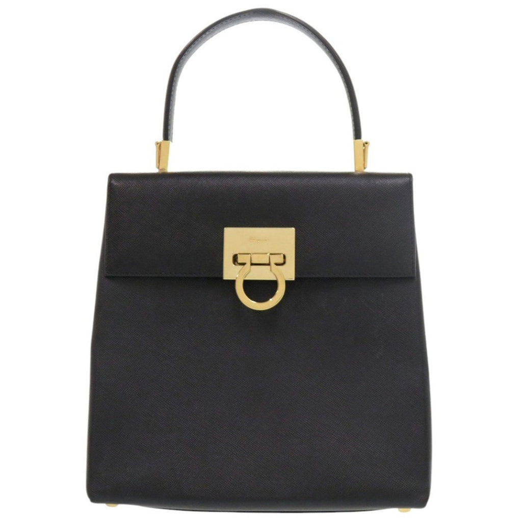 Gancini Convertible Top Handle Bag Leather Mini