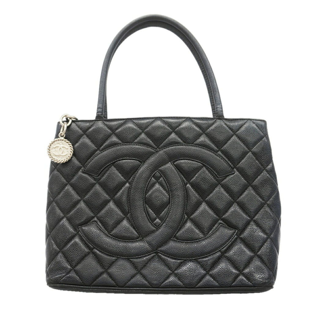 Medallion Tote Quilted Caviar