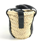 Sense Basket Tote Raffia with Leather Medium