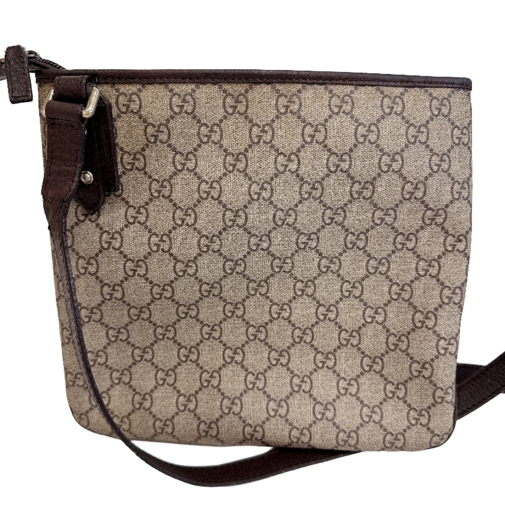 Flat Messenger Bag GG Coated Canvas Small