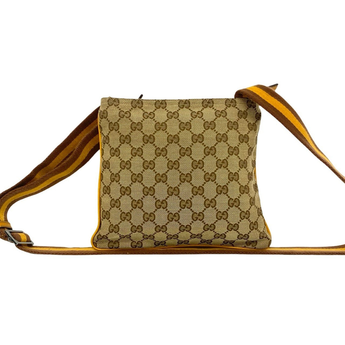 Web Strap Zip Messenger Bag GG Canvas Small