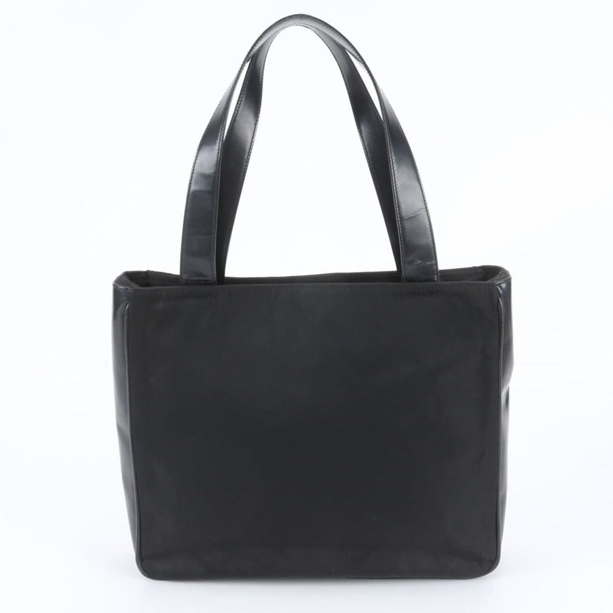 Open Tote Canvas with Leather Large
