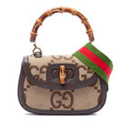 Bamboo 1947 Top Handle Bag Jumbo GG Canvas Small