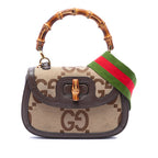 Bamboo 1947 Top Handle Bag Jumbo GG Canvas Small