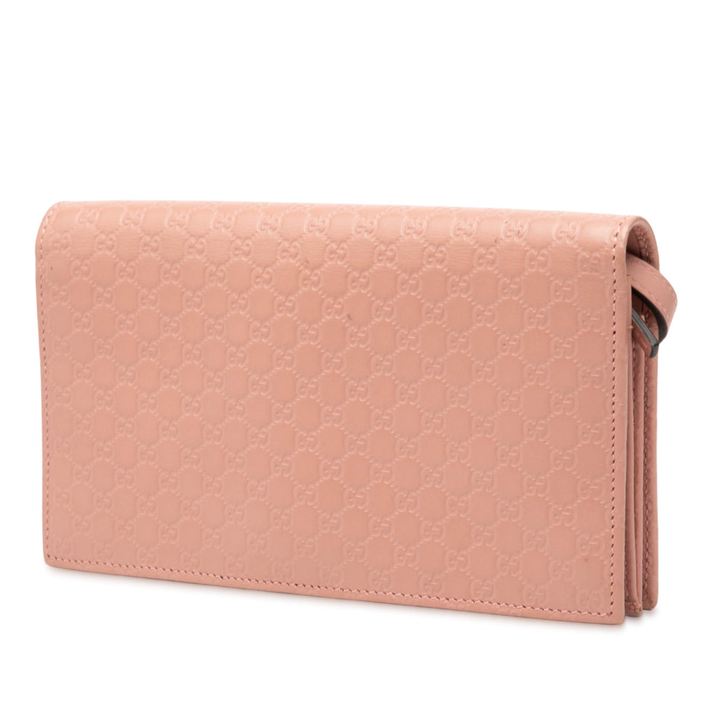 Wallet on Strap Microguccissima Leather