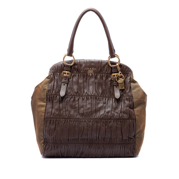 Gaufre Convertible Tote Nappa Leather Large