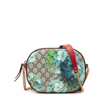 Chain Crossbody Bag Blooms Print GG Coated Canvas Mini