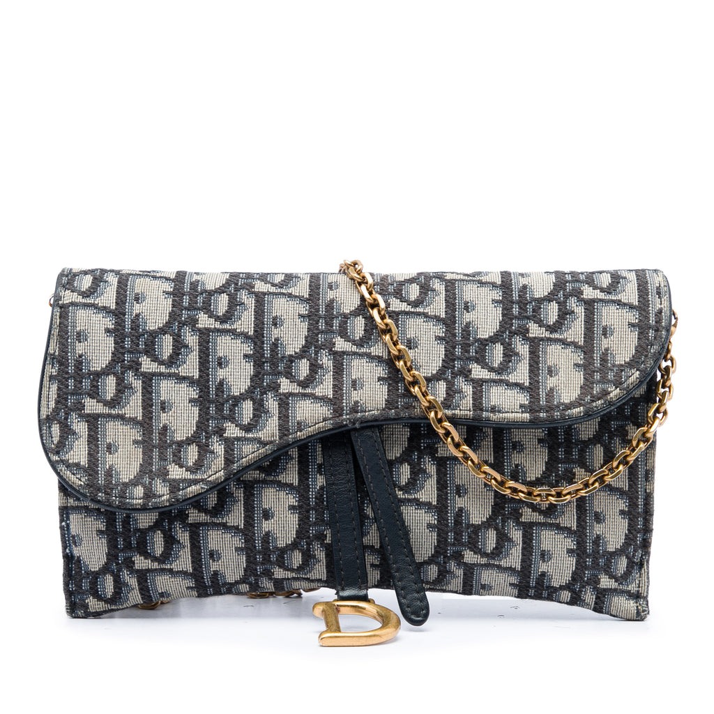 Saddle Chain Wallet Oblique Canvas