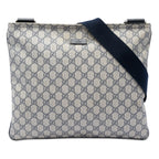 Zip Top Messenger Bag GG Coated Canvas Large