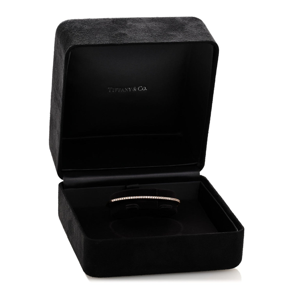 18K Rose Gold Diamond Metro Hinged Bangle Bracelet