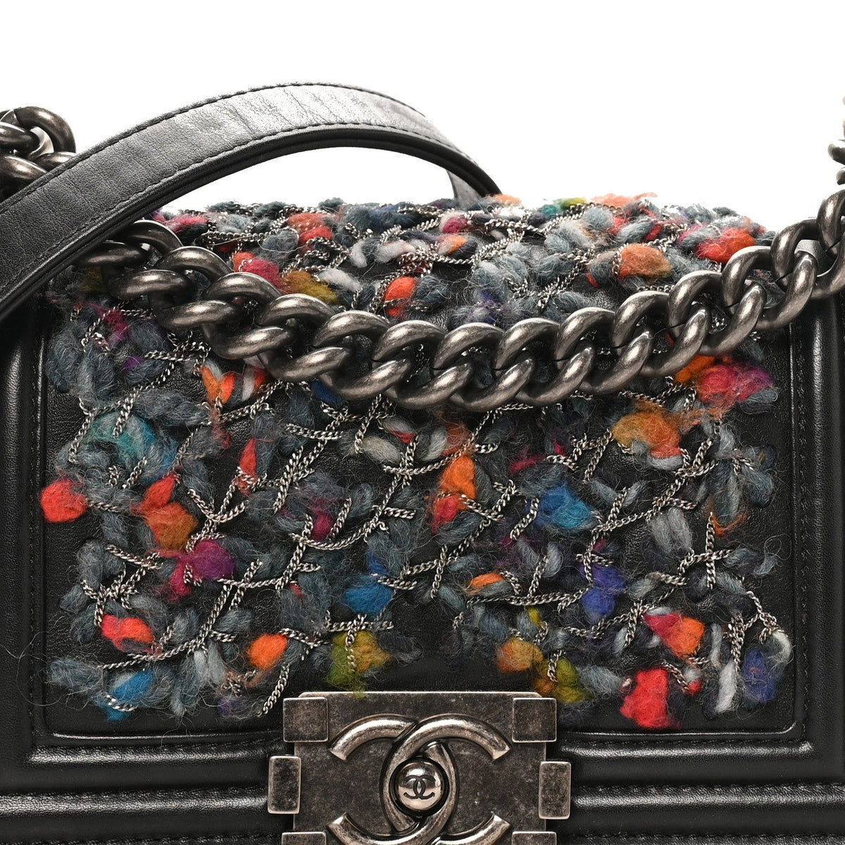 Small Calfskin Flap Shoulder Bag
