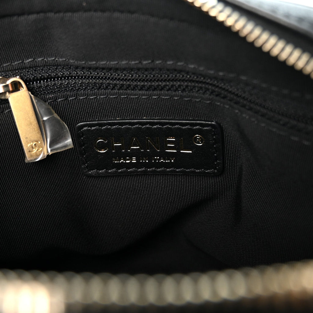 Chanel Calfskin Quilted CC Small Vanity Case Black