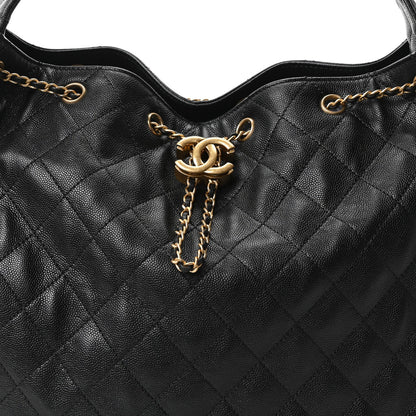 Medium Quilted Caviar Handbag