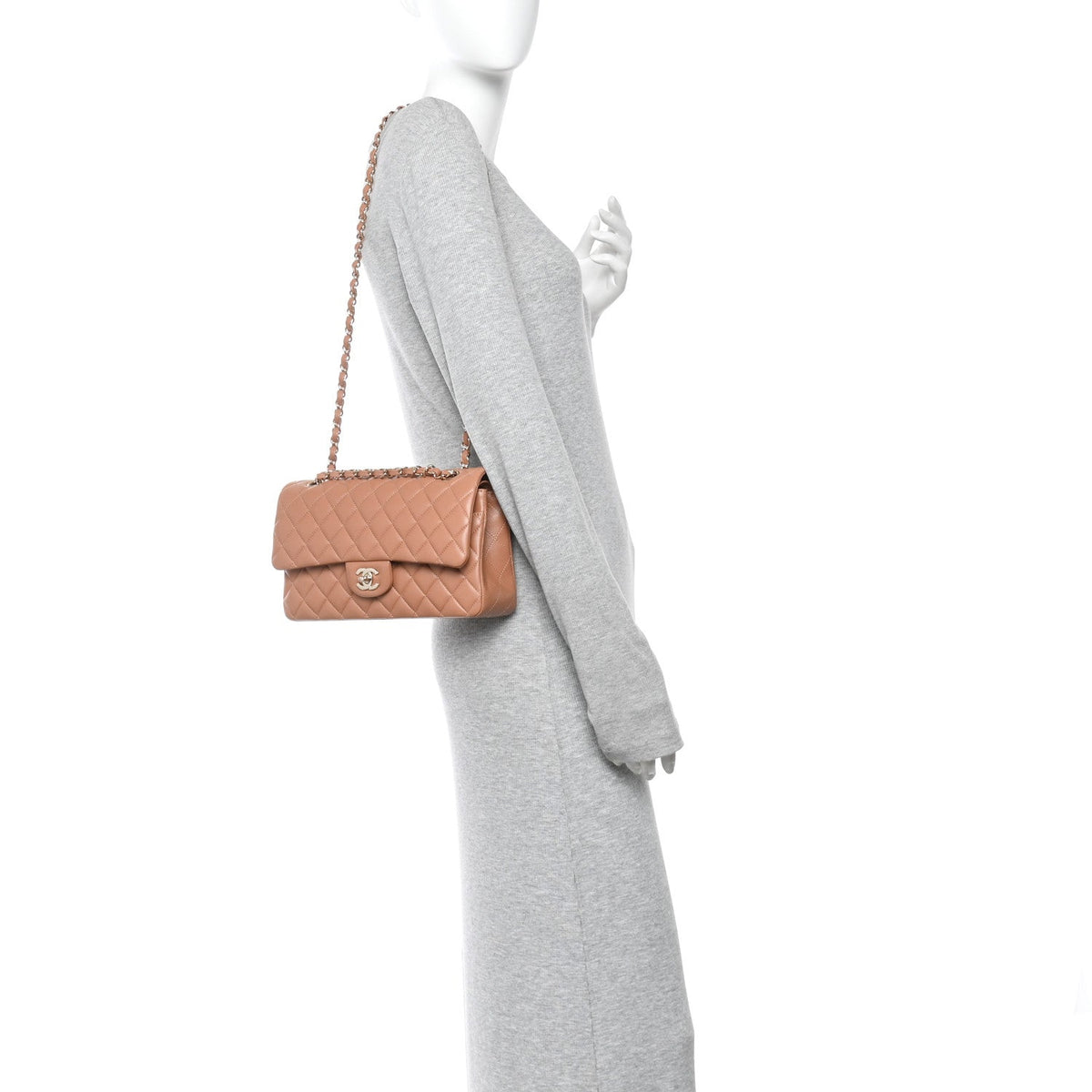 Medium Quilted Lambskin Flap Shoulder Bag