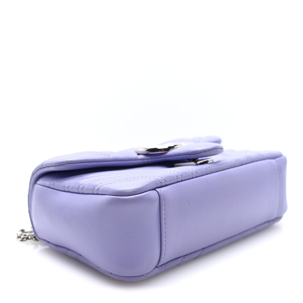 Gucci Lambskin Matelasse Small GG Marmont Shoulder Bag Lapis