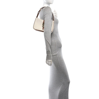 Calfskin Canvas Hobo Bag