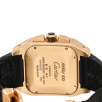 Cartier 18K Yellow Gold Alligator 41.5mm Santos 100 Chronograph Watch