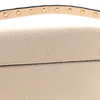 Valentino Garavani Grainy Calfskin Rockstud Crossbody Pouch Light Ivory