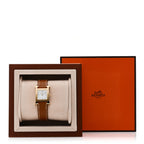 Hermes Stainless Steel Epsom 21mm Heure H Watch Gold