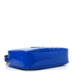 Saint Laurent Patent Calfskin Matelasse Monogram Lou Camera Bag Royal Blue
