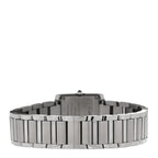 Cartier Stainless Steel Diamond Bezel 21mm Tank Francaise Watch Silver