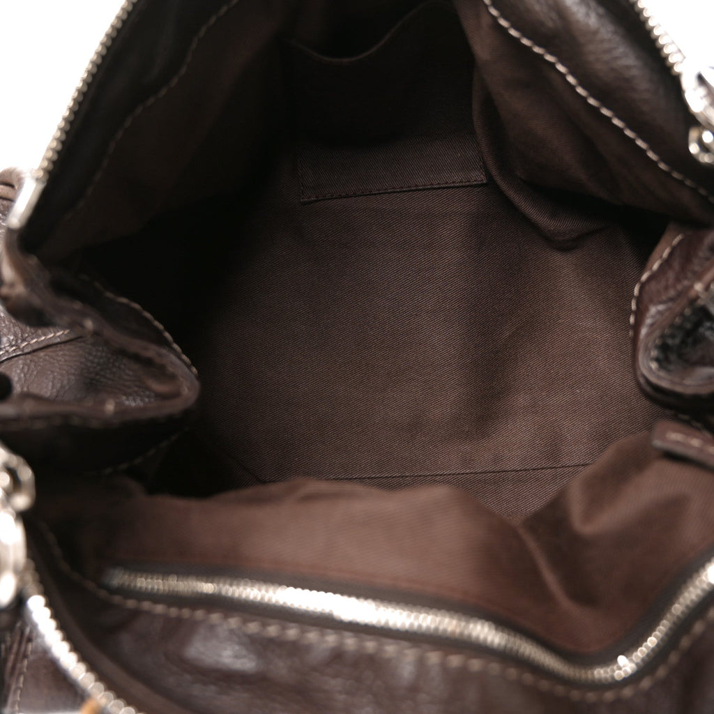 Chloe Calfskin Medium Paddington Satchel Chocolate