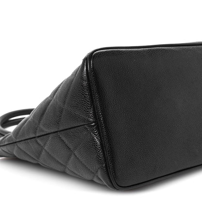 Quilted Caviar Tote Bag