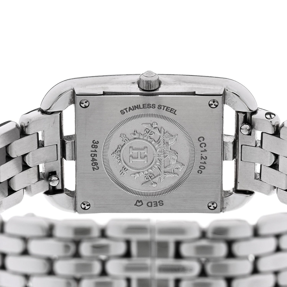 Hermes Stainless Steel 23mm Cape Cod Quartz Watch Etoupe