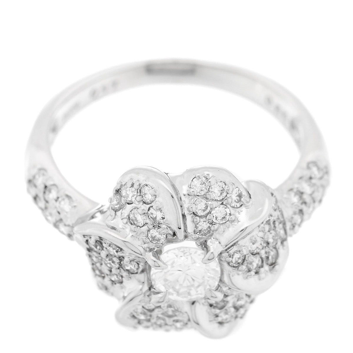 Parker & West by FASHIONPHILEPlatinum Diamond .92ctw Flower Ring 53 6.5