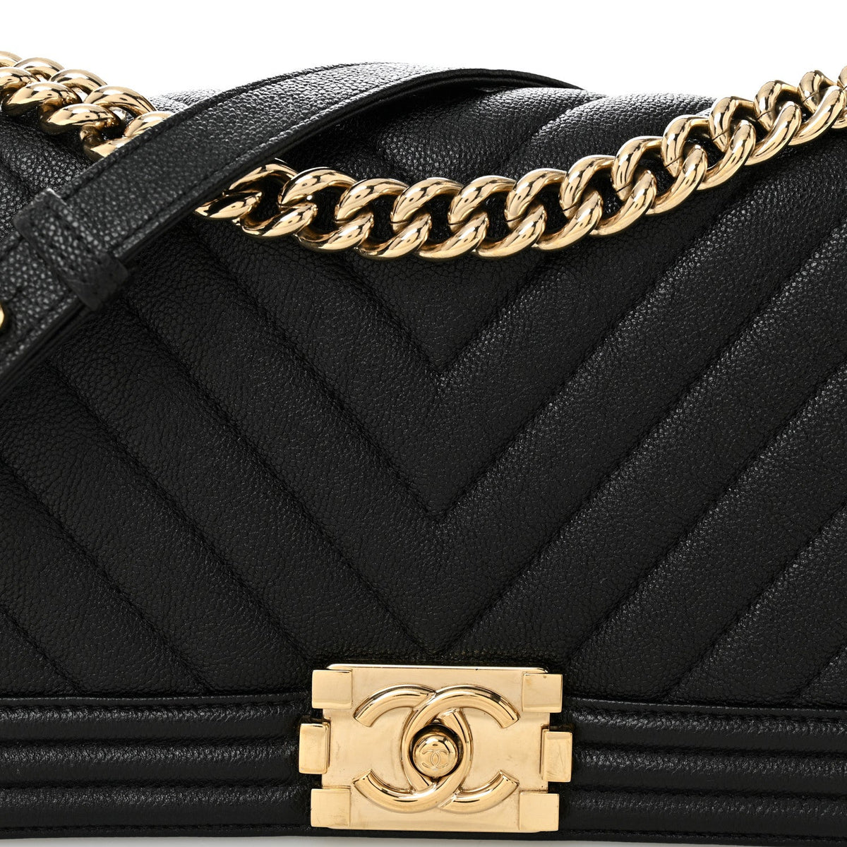 Medium Quilted Caviar Flap Shoulder Bag