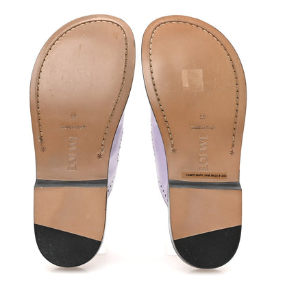 Loewe Calfskin Campo Mary Jane Women's Mules 37 Lilac