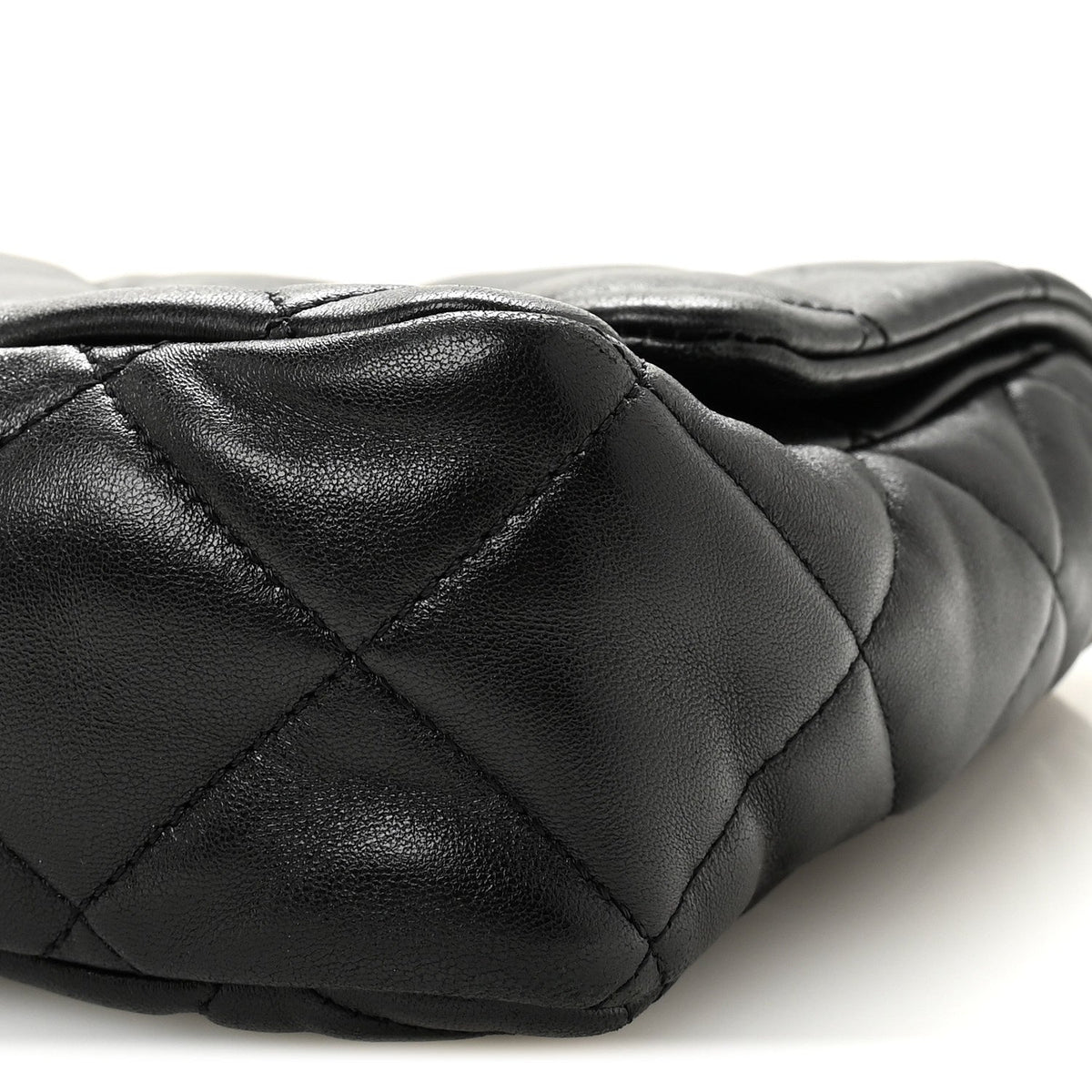Large Quilted Lambskin Flap Shoulder Bag