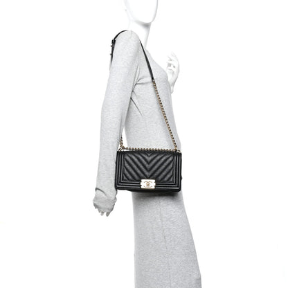 Medium Quilted Caviar Flap Shoulder Bag