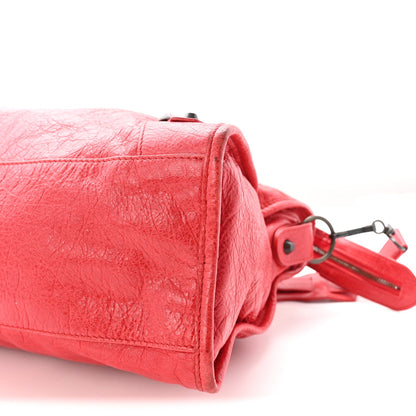 Agneau Classic Hardware City Rouge Coque Handbag